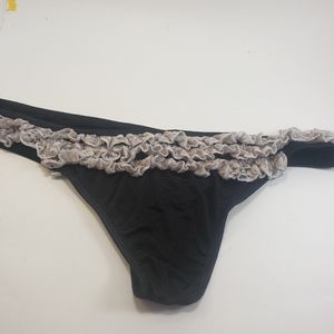 Womens Ruffle Butt Panties With Garter Attachments